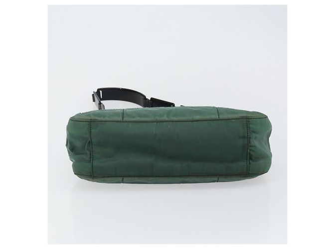 PRADA Borsa a Spalla Trapuntata in Nylon con Catena Verde Auth mr1504 - vista 5