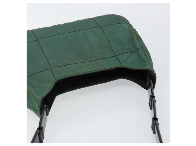PRADA Borsa a Spalla Trapuntata in Nylon con Catena Verde Auth mr1504 - vista 6