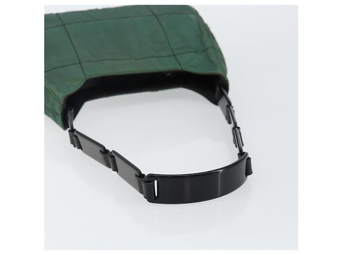 PRADA Borsa a Spalla Trapuntata in Nylon con Catena Verde Auth mr1504 - vista 7