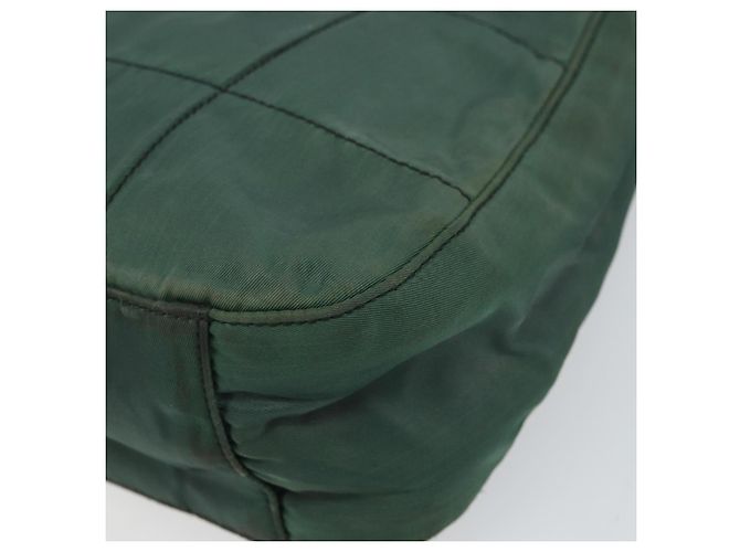 PRADA Borsa a Spalla Trapuntata in Nylon con Catena Verde Auth mr1504 - vista 8