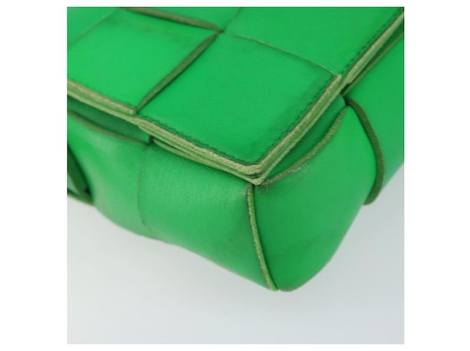 Autre Marque BORSA A SPALLA CASSSETTE IN PELLE VERDE AUTH 144383 - vista 14