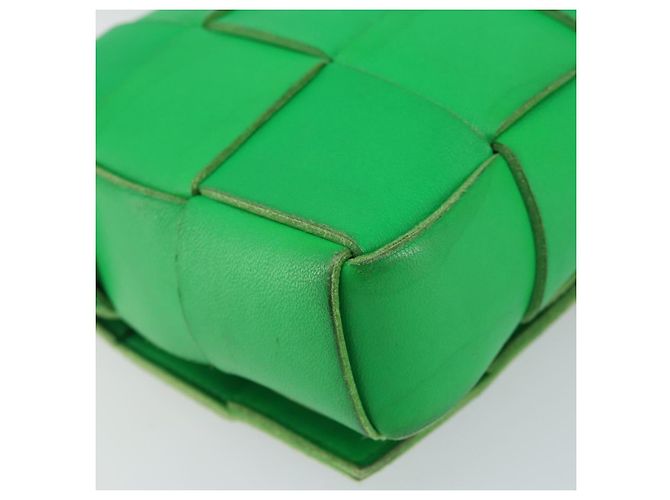 Autre Marque BORSA A SPALLA CASSSETTE IN PELLE VERDE AUTH 144383 - vista 16