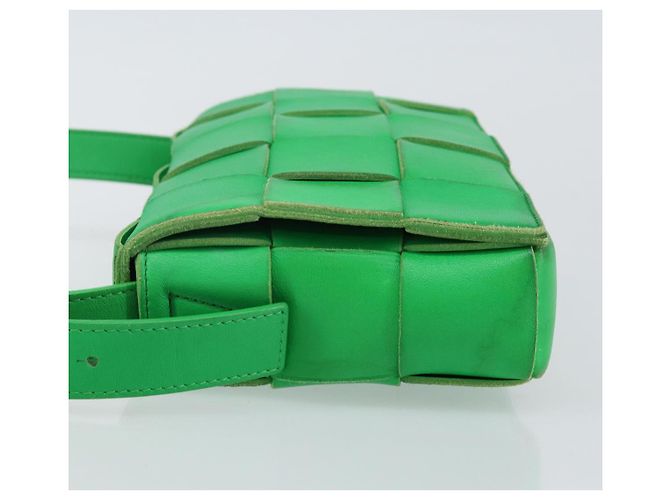 Autre Marque BORSA A SPALLA CASSSETTE IN PELLE VERDE AUTH 144383 - vista 4