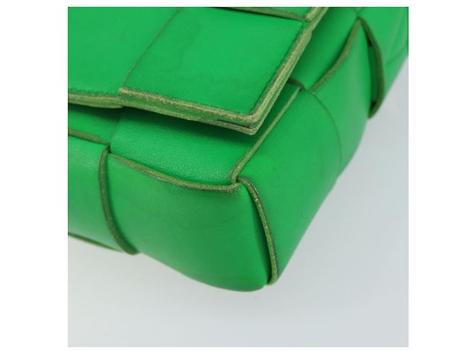 Autre Marque BORSA A SPALLA CASSSETTE IN PELLE VERDE AUTH 144383 - vista 9