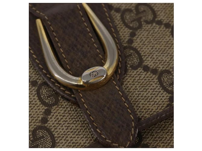 Gucci Borsa a spalla GG Supreme PVC Beige Oro 94 02 050 Auth 146260 D'oro - vista 14