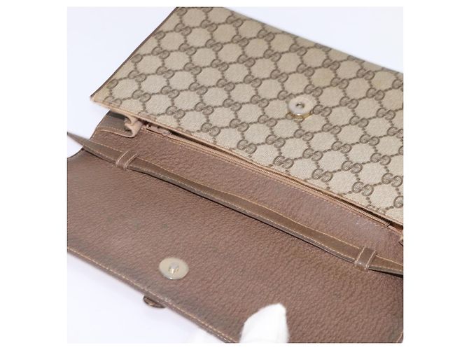 Gucci Borsa a spalla GG Supreme PVC Beige Oro 94 02 050 Auth 146260 D'oro - vista 15