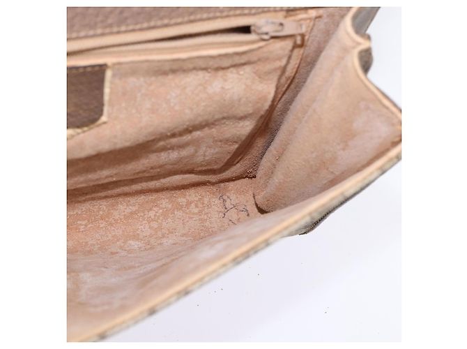 Gucci Borsa a spalla GG Supreme PVC Beige Oro 94 02 050 Auth 146260 D'oro - vista 18