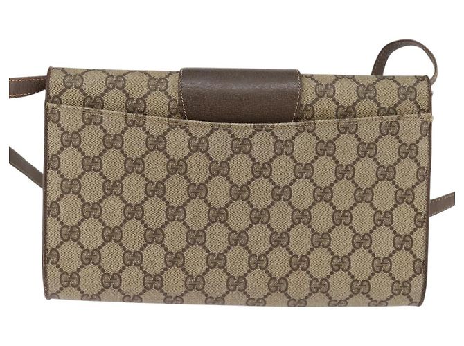 Gucci Borsa a spalla GG Supreme PVC Beige Oro 94 02 050 Auth 146260 D'oro - vista 3