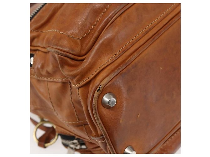 Chloé Borsa a Spalla Chloe Betty in Pelle Marrone Argento Oro Auth 144492 D'oro - vista 16