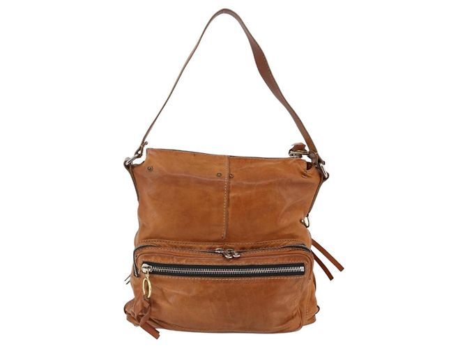 Chloé Borsa a Spalla Chloe Betty in Pelle Marrone Argento Oro Auth 144492 D'oro - vista 2