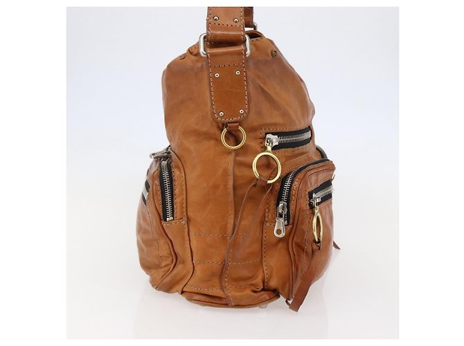 Chloé Borsa a Spalla Chloe Betty in Pelle Marrone Argento Oro Auth 144492 D'oro - vista 3