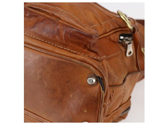 Chloé Borsa a Spalla Chloe Betty in Pelle Marrone Argento Oro Auth 144492 D'oro - vista 9