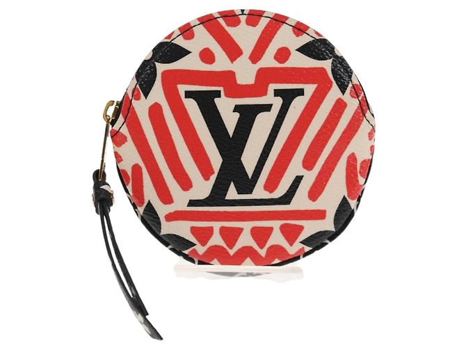 LOUIS VUITTON Monogram Crafty Monedero Redondo Rojo M69505 LV Auth 130673M Roja - vista 13