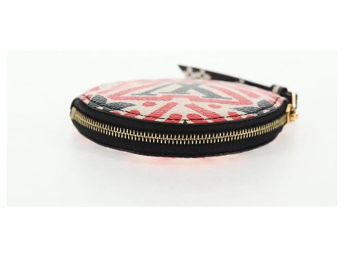 LOUIS VUITTON Monogram Crafty Monedero Redondo Rojo M69505 LV Auth 130673M Roja - vista 5
