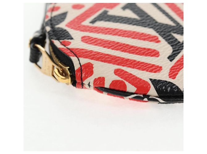 LOUIS VUITTON Monogram Crafty Monedero Redondo Rojo M69505 LV Auth 130673M Roja - vista 7