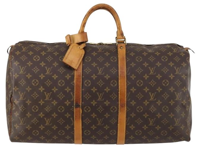 LOUIS VUITTON Borsa Boston Monogram Keepall 55 M41424 LV Auth 143531 Monogramma - vista 13