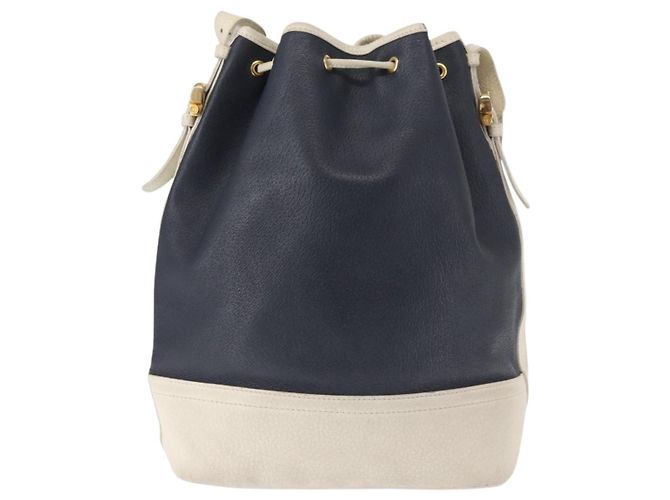 Borsa a Spalla LOEWE in Pelle Blu Navy Oro Auth 144366 D'oro - vista 2