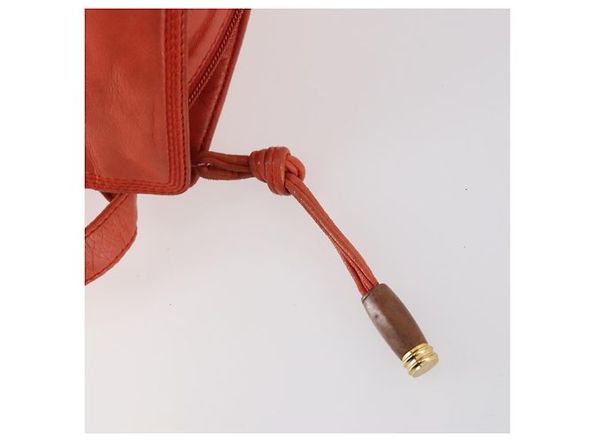 Borsa a Spalla LOEWE in Pelle Arancione Oro Auth BA6091 D'oro - vista 10