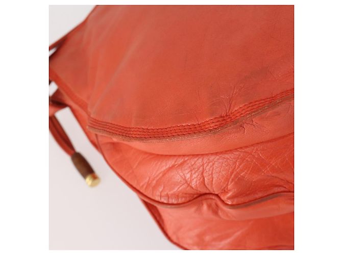 Borsa a Spalla LOEWE in Pelle Arancione Oro Auth BA6091 D'oro - vista 14