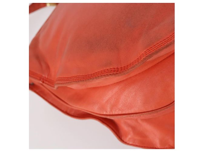 Borsa a Spalla LOEWE in Pelle Arancione Oro Auth BA6091 D'oro - vista 16