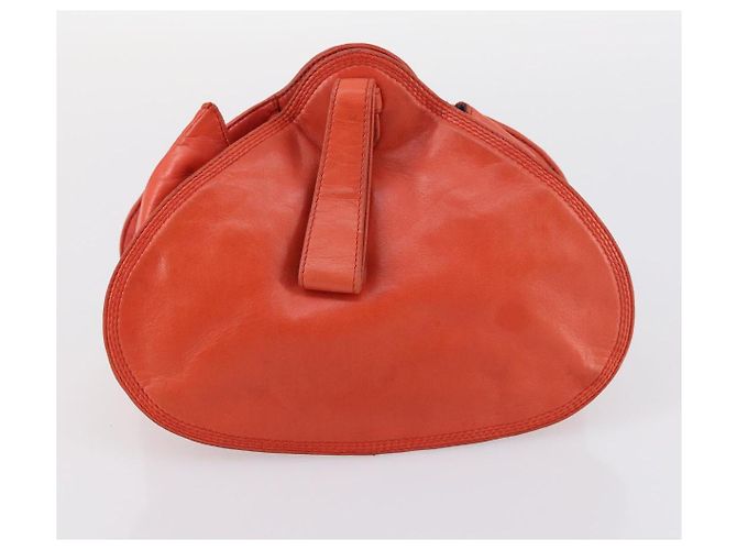Borsa a Spalla LOEWE in Pelle Arancione Oro Auth BA6091 D'oro - vista 21