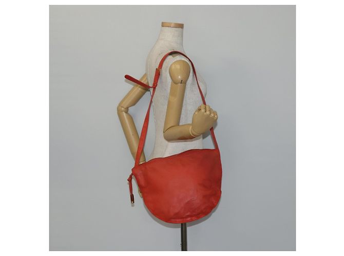 Borsa a Spalla LOEWE in Pelle Arancione Oro Auth BA6091 D'oro - vista 23