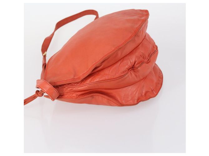 Borsa a Spalla LOEWE in Pelle Arancione Oro Auth BA6091 D'oro - vista 4