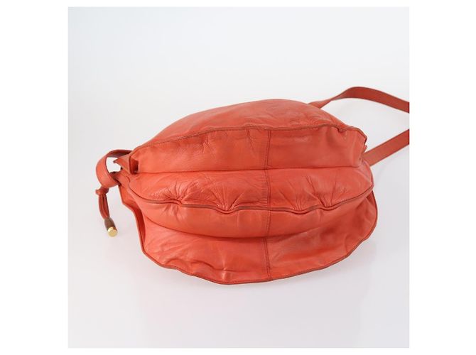 Borsa a Spalla LOEWE in Pelle Arancione Oro Auth BA6091 D'oro - vista 5
