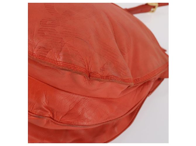 Borsa a Spalla LOEWE in Pelle Arancione Oro Auth BA6091 D'oro - vista 9