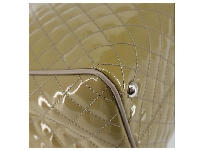 Salvatore Ferragamo Vala Tote Bag Emaille Khaki Silber Auth 144975 - Ansicht 16