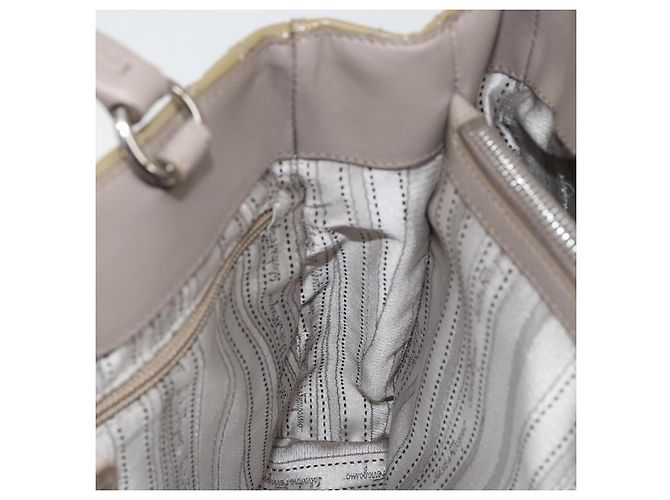 Salvatore Ferragamo Vala Tote Bag Emaille Khaki Silber Auth 144975 - Ansicht 19