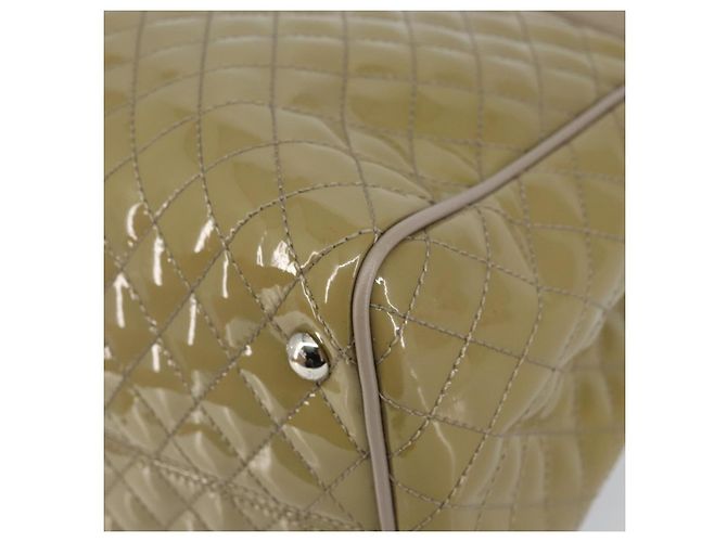 Salvatore Ferragamo Vala Tote Bag Emaille Khaki Silber Auth 144975 - Ansicht 9