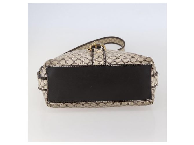 Céline Borsa a spalla in tela Macadam CELINE in pelle PVC bianco oro Auth 143583 D'oro - vista 5