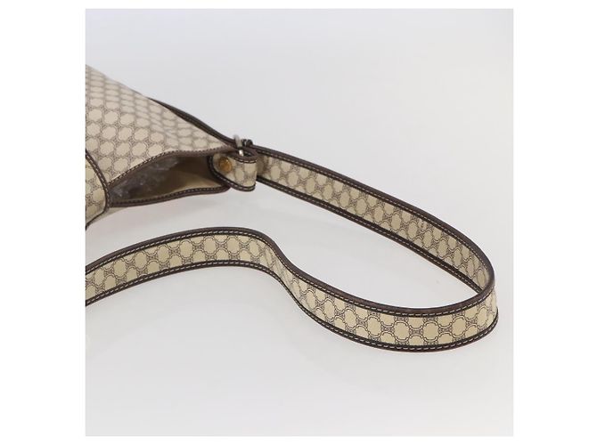 Céline Borsa a spalla in tela Macadam CELINE in pelle PVC bianco oro Auth 143583 D'oro - vista 7