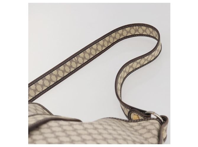 Céline Borsa a spalla in tela Macadam CELINE in pelle PVC bianco oro Auth 143583 D'oro - vista 8