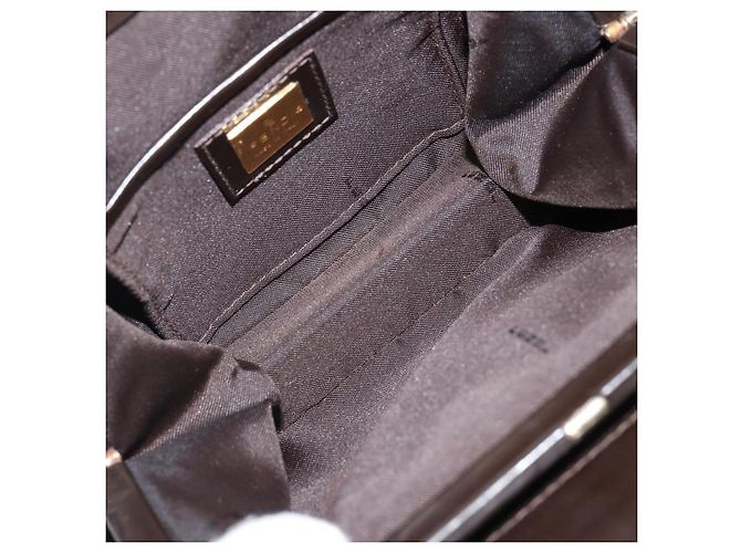Borsa a mano FENDI in pelle marrone dorato Auth gh869 D'oro - vista 11