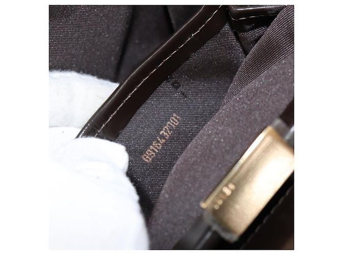 Borsa a mano FENDI in pelle marrone dorato Auth gh869 D'oro - vista 12