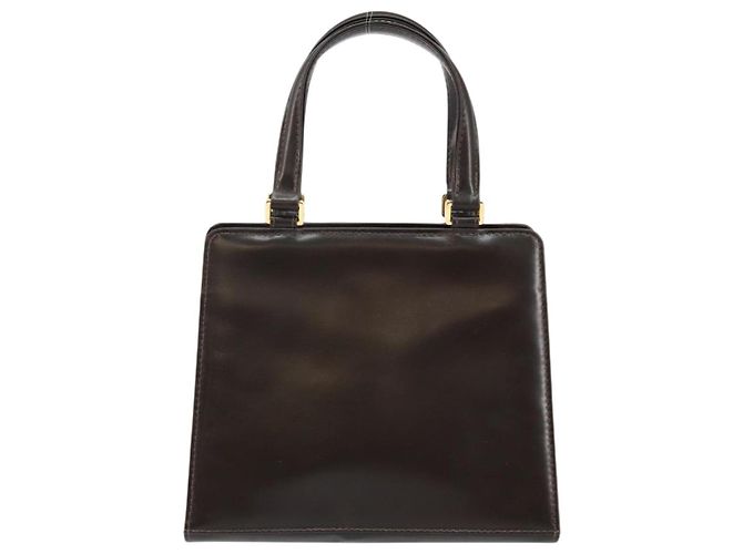 Borsa a mano FENDI in pelle marrone dorato Auth gh869 D'oro - vista 13
