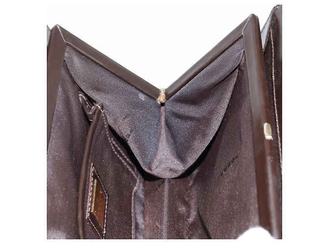 Borsa a mano FENDI in pelle marrone dorato Auth gh869 D'oro - vista 19