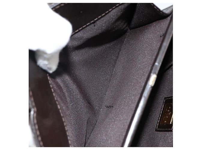 Borsa a mano FENDI in pelle marrone dorato Auth gh869 D'oro - vista 22