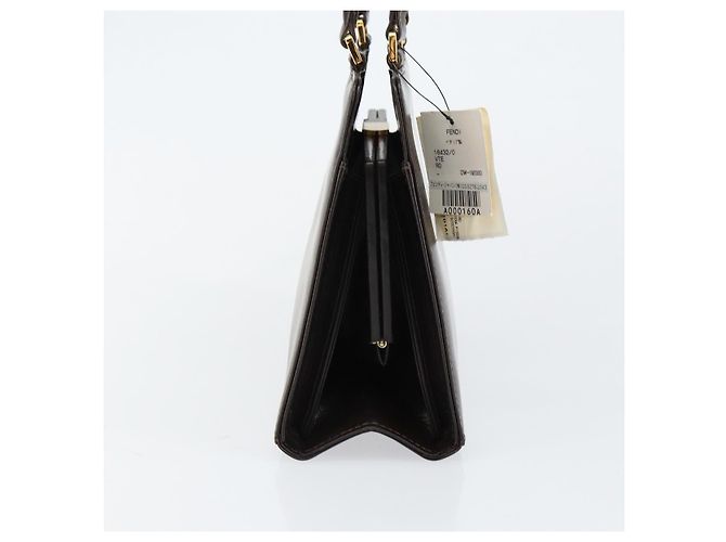 Borsa a mano FENDI in pelle marrone dorato Auth gh869 D'oro - vista 3