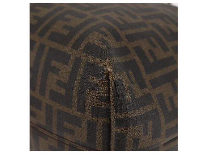 FENDI Zucca Canvas Tote Bag Schwarz Braun Auth 144917 - Ansicht 14