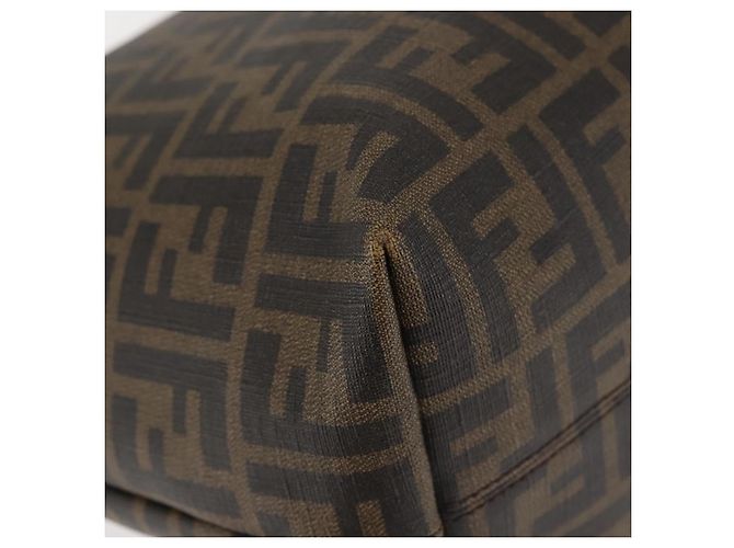 FENDI Zucca Canvas Tote Bag Schwarz Braun Auth 144917 - Ansicht 15