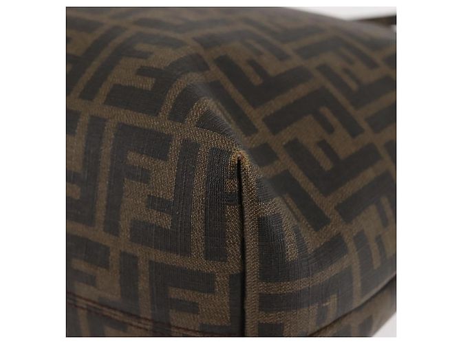 FENDI Zucca Canvas Tote Bag Schwarz Braun Auth 144917 - Ansicht 16