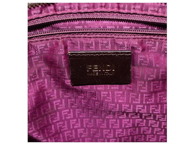 FENDI Zucca Canvas Tote Bag Schwarz Braun Auth 144917 - Ansicht 17