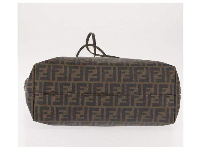 FENDI Zucca Canvas Tote Bag Schwarz Braun Auth 144917 - Ansicht 5