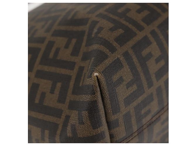 FENDI Zucca Canvas Tote Bag Schwarz Braun Auth 144917 - Ansicht 9