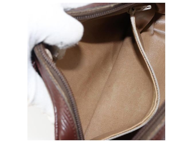 Céline Borsa a Spalla in Tela Macadam CELINE PVC Beige Oro Auth 144356 D'oro - vista 21