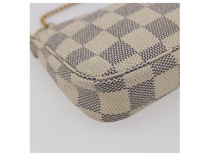 LOUIS VUITTON Mini Pochette Accessoires Damier Azur N63005 Auth LV 144622 - vista 14