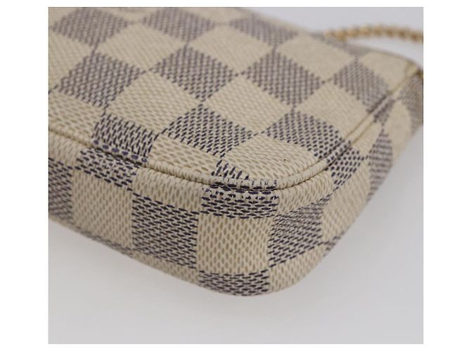 LOUIS VUITTON Mini Pochette Accessoires Damier Azur N63005 Auth LV 144622 - vista 15